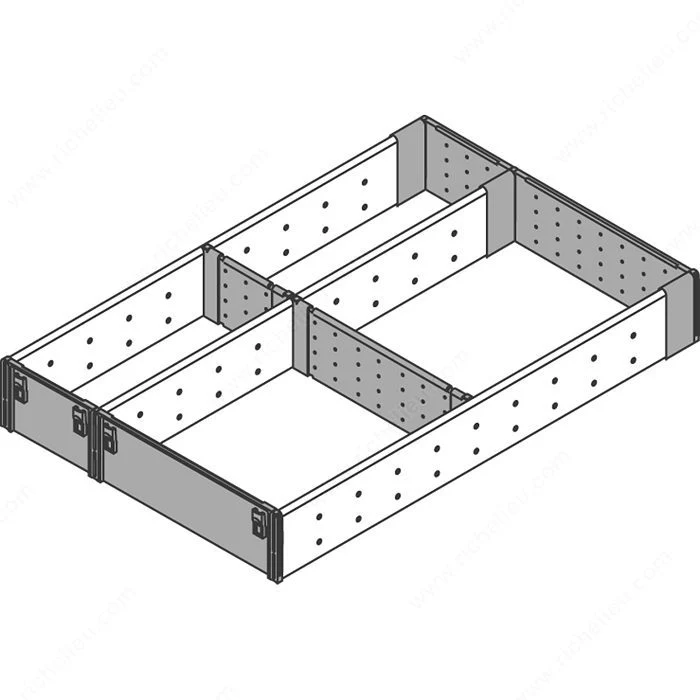 Casier à ustensiles pour tiroir en bois