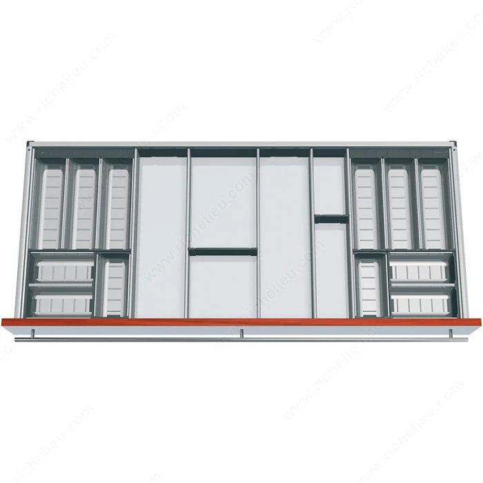 Ensemble modulable Orgaline pour couverts, pour tiroir de 500 mm (20 po) de profondeur par 1200 mm (48 po) de largeur