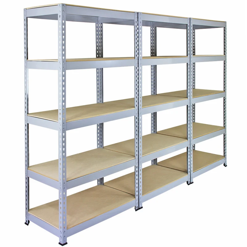 Monster Racking - 3 Rayonnages Q-Rax en Acier Gris 90cm x 50cm x 182,5cm