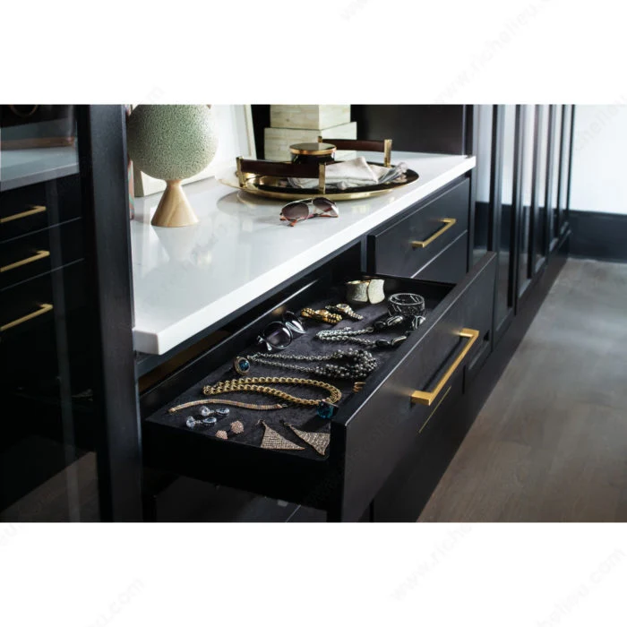 Tiroir à bijoux à montage par le bas noir Rev-A-Shelf