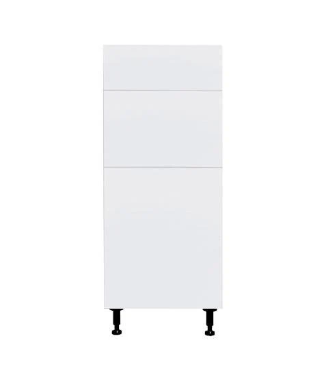 Armoire de cuisine bas 3 tiroirs blanc laqué 15 L x 34 3/4 H x 24 po.