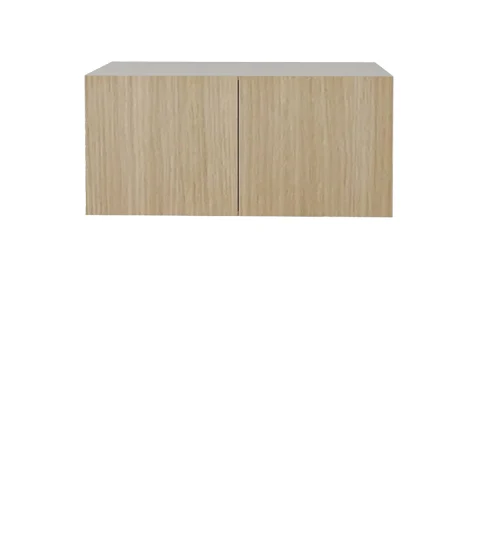 Armoire de cuisine haut de hotte, 2 portes beauté naturelle 24 L x 15 H x 12 1/2 P po