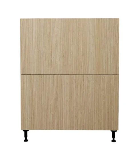 Armoire de base de cuisine 2 tiroirs beauté naturelle 30 L x 34 3/4 H x 24 P po.