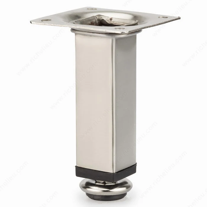 Pattes carrées réglables - 6425 - Chrome