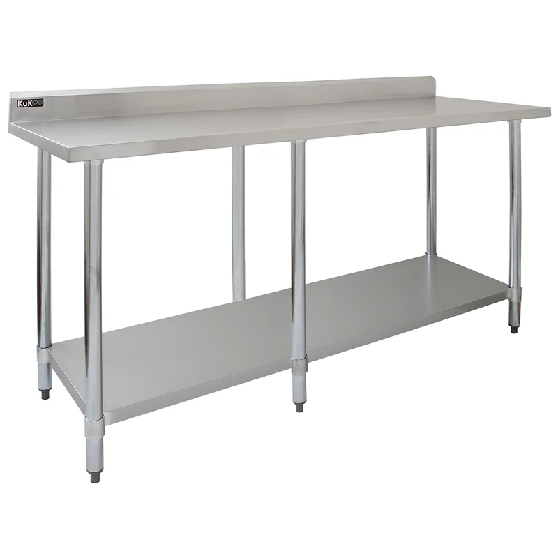 KuKoo Plan de Travail en Inox - 210 x 60 x 90 cm