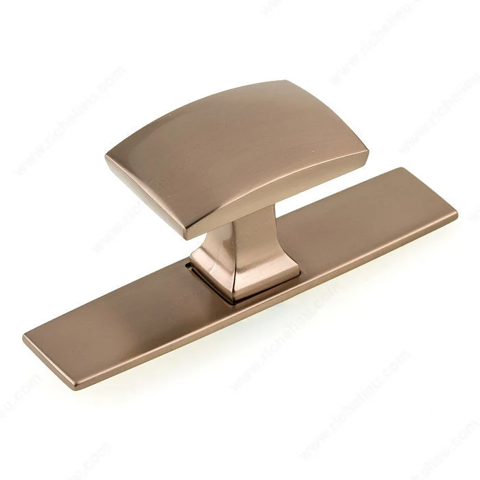 Bouton et plaque transitionnels en métal pour garde-robe - 2245