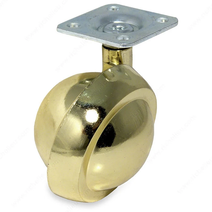 Roulette sphérique en métal pour meubles