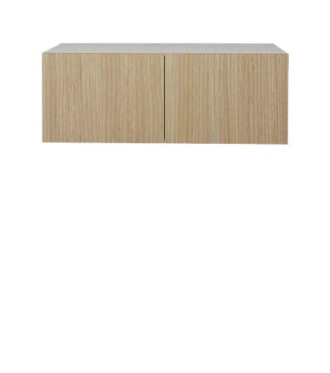 Armoire de cuisine haut de réfrigérateur 2 portes beauté naturelle 33 L x 14 H x 12 1/2 P po