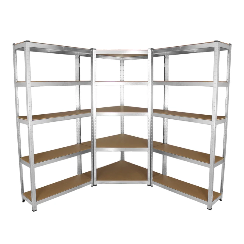 Monster Racking - Lot de 2 Rayonnages Galwix en Acier Galvanisé 90 cm & 1 Rayonnage d’Angle