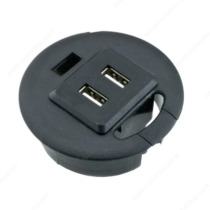 Passe-câble avec 2 ports USB de recharge