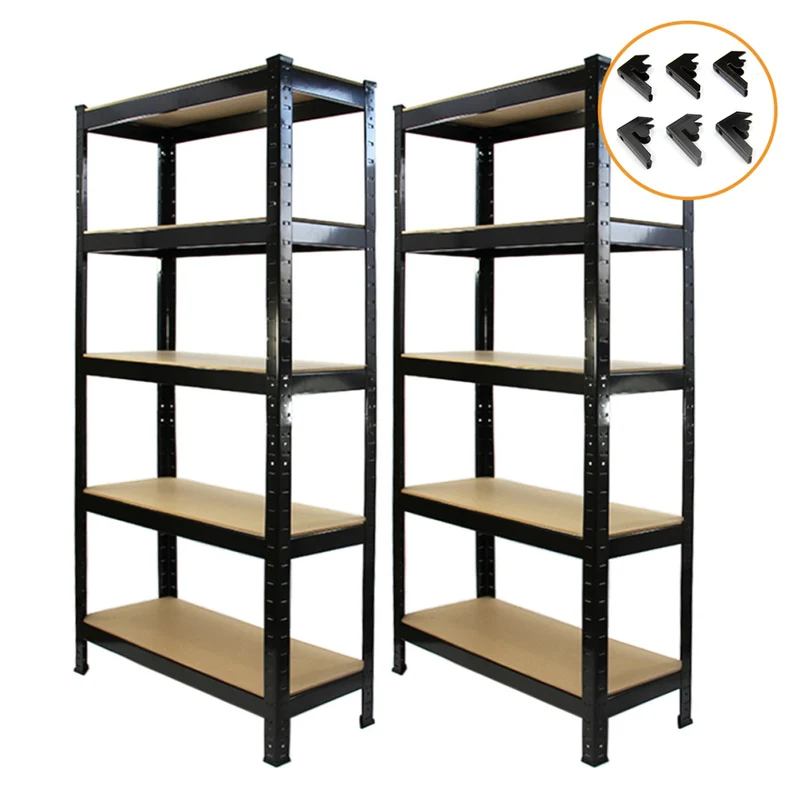 Monster Racking - 2 Rayonnages T-Rax en Acier Noir 75cm x 150cm x 30cm