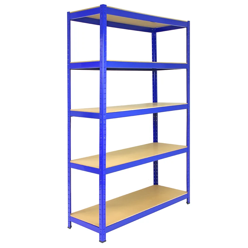 Monster Racking - 5 Rayonnages T-Rax en Acier Bleu 120cm x 45cm x 180cm