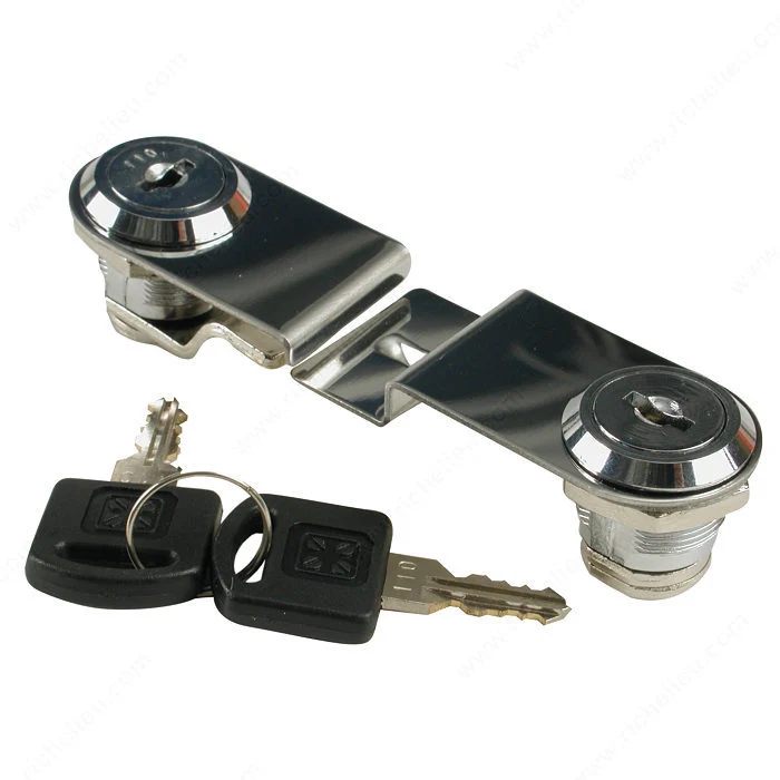 Serrures jumelles pour porte de verre
