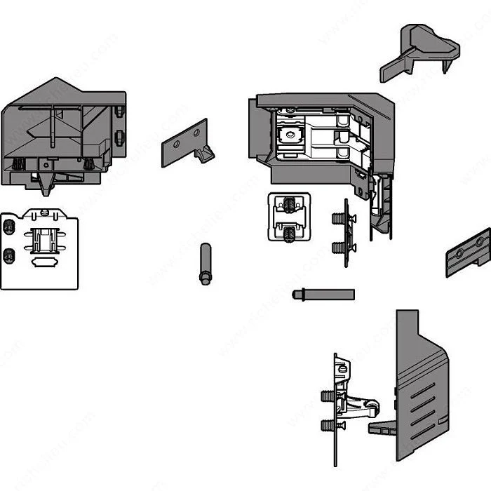 Ensemble d'attaches pour façade Syncromotion pour hauteur M
