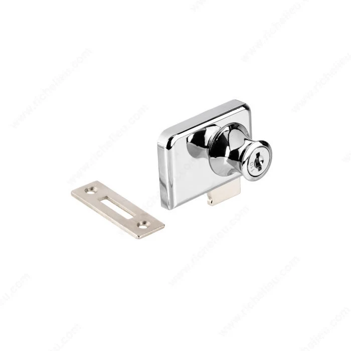 Serrure de porte d'armoire double en verre
