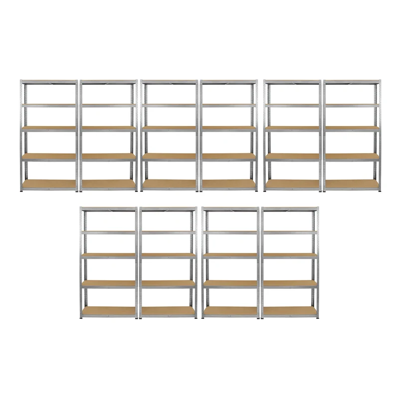 Monster Racking - Lot de 10 Rayonnages Galwix en Acier Galvanisé 90 cm x 30 cm x 180 cm