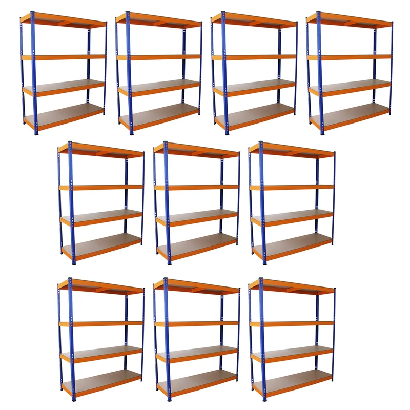 Monster Racking - Lot de 10 Rayonnages S-Rax en Acier 150 x 180 x 50 cm