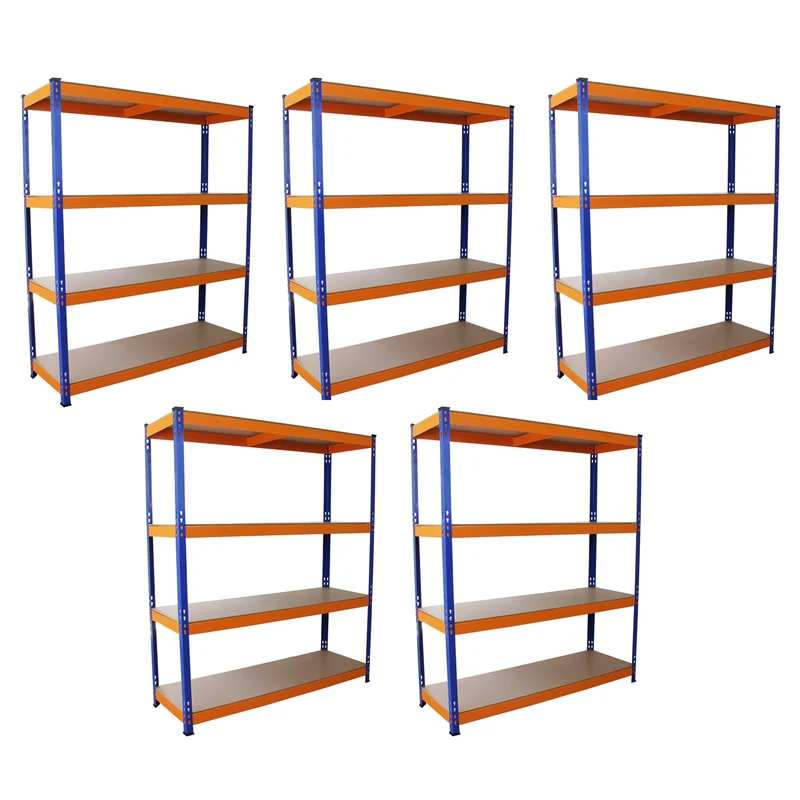 Monster Racking - Lot de 5 Rayonnages S-Rax en Acier 150 x 180 x 50 cm