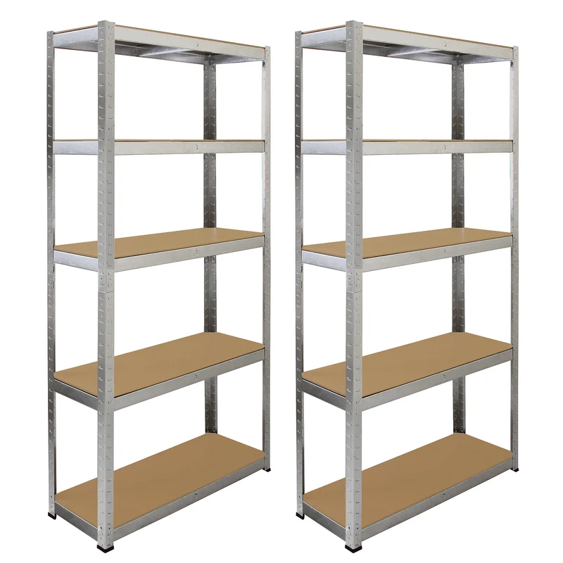 Monster Racking - Lot de 2 Rayonnages Galwix en Acier Galvanisé 90 cm x 30 cm x 180 cm