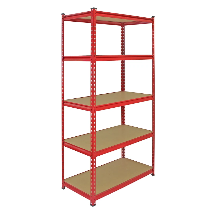 Monster Racking - 5 Rayonnages Z-Rax en Acier Rouge 90cm x 45cm x 183cm