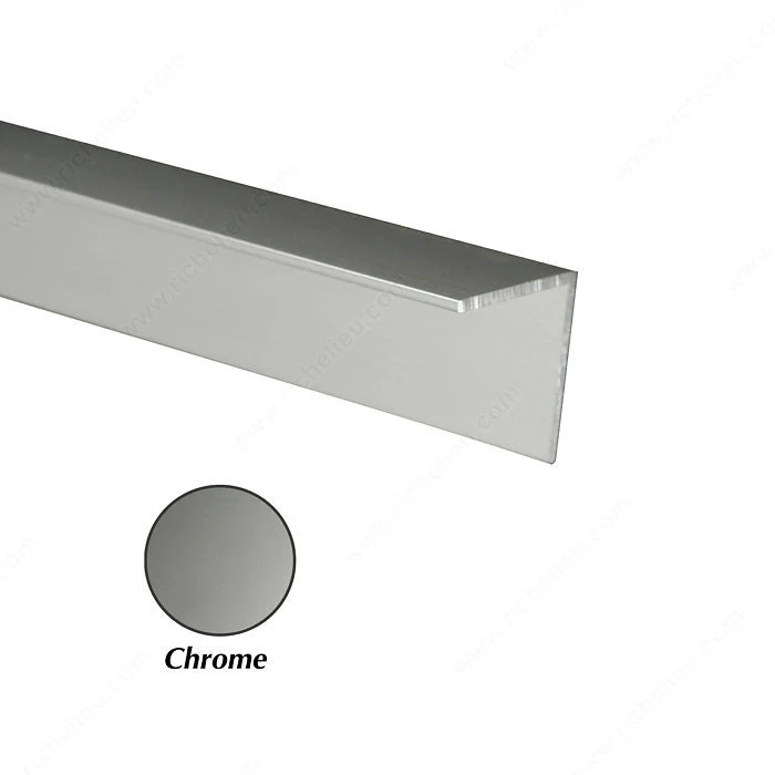 Moulure en aluminium anodisé à angle 90° à deux côtés égaux