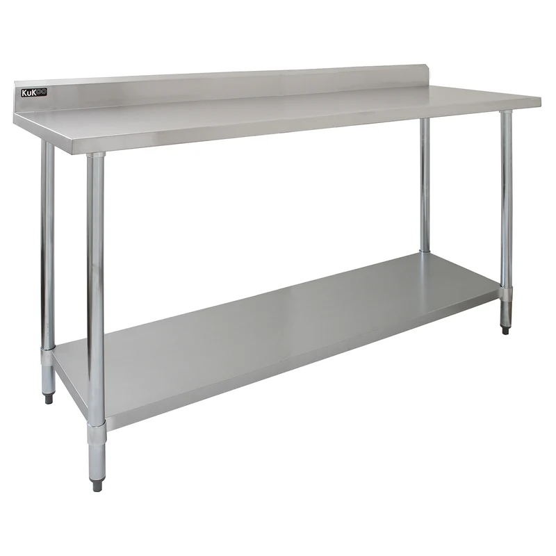 KuKoo Plan de Travail en Inox - 180 x 60 x 90 cm